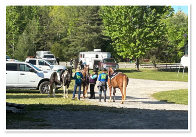 people meeting before a ride at True West