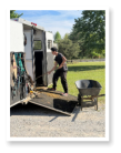 trailer being cleaned out